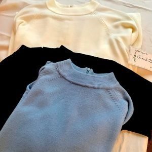Set of THREE Sarah Bentley Vintage Grandma Sweater Women's Pullover Size Large